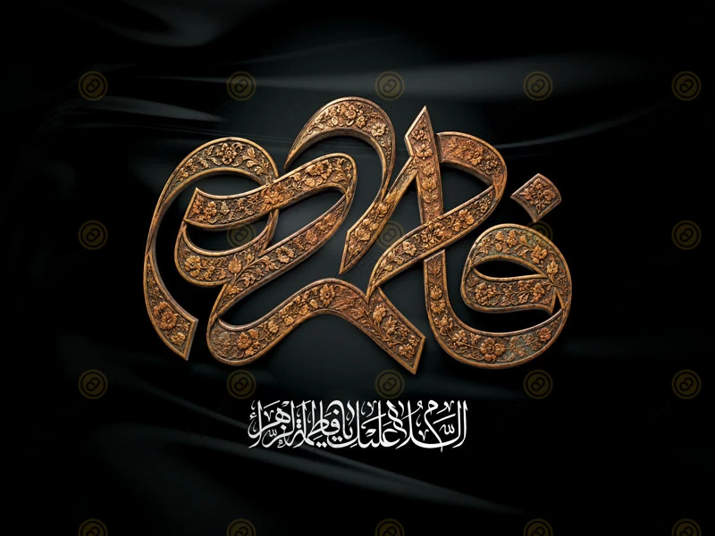 طرح دکور شهادت حضرت زهرا با تایپوگرافی فاطمه الزهرا — تصویر 2