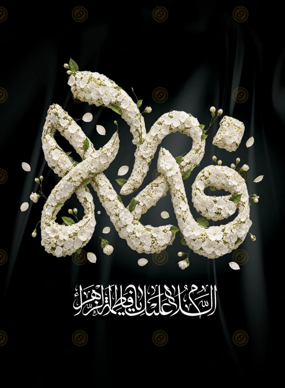 پوستر خام شهادت حضرت زهرا؛ طرح لایه باز ویژه ایام فاطمیه — تصویر 2